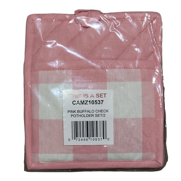 Buffalo Check Kitchen Collection Classic Farmhouse Kitchen Potholder 2 Pack NWT - Picture 3 of 3
